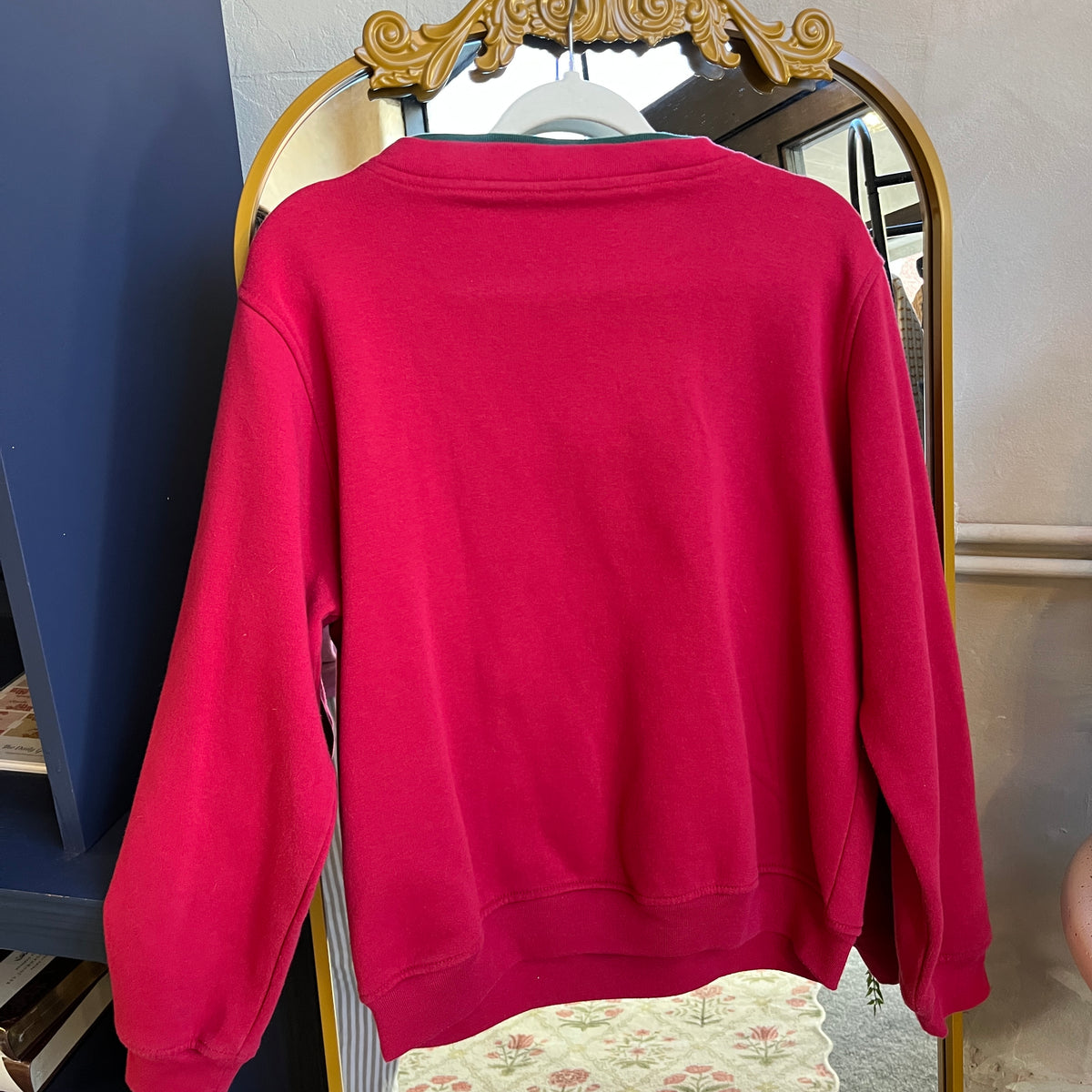 Red Embroidered Sweatshirt (M)