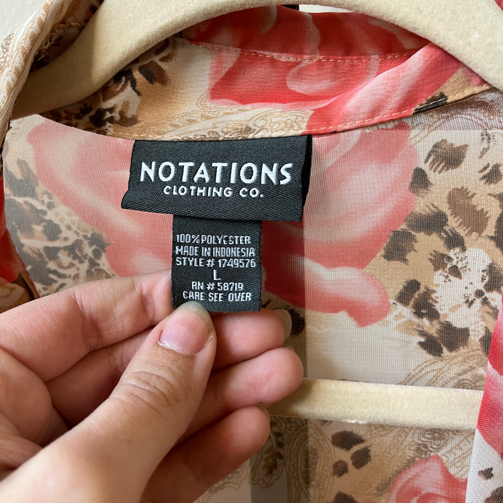 Patterned Button Up (L)