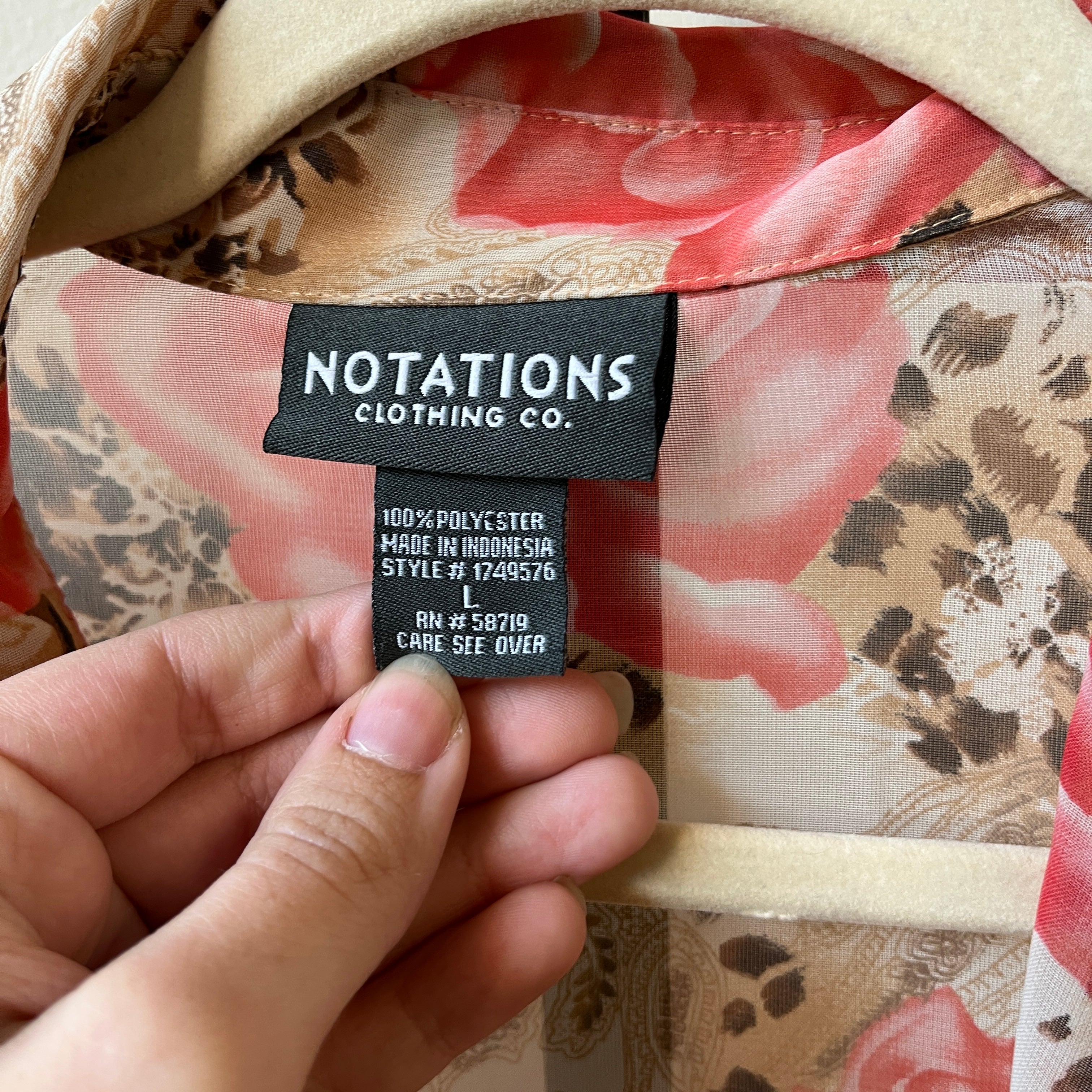 Patterned Button Up (L)