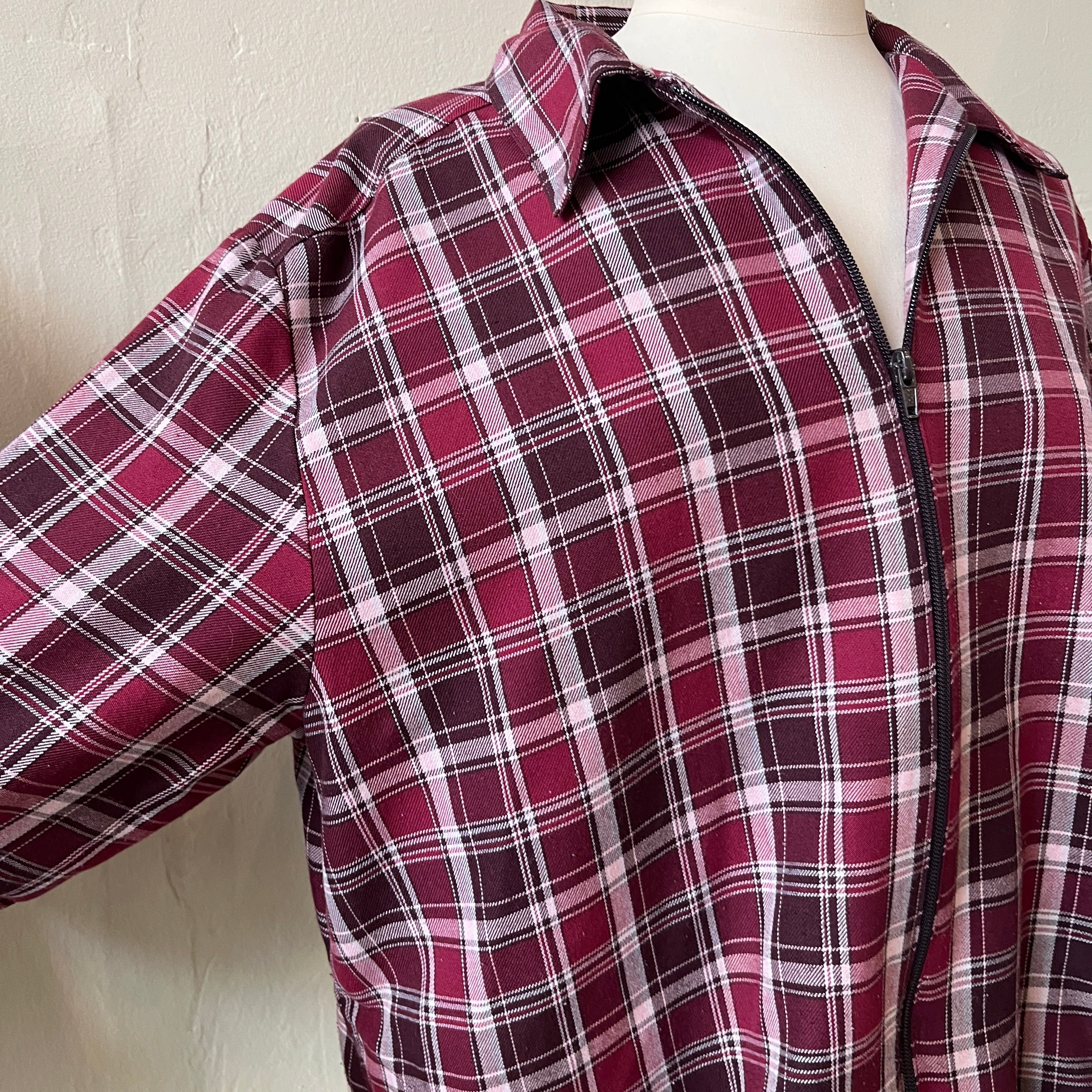 Plaid Zip Up (XL)