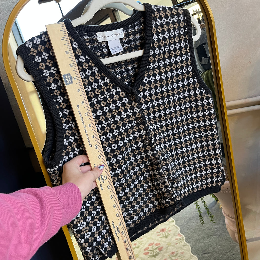 Checkered Vintage Vest (L)
