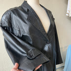 Leather Trench Coat (M)