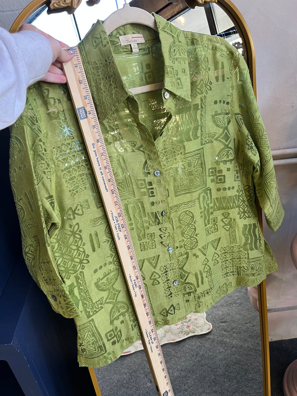 Green Button Up (M)