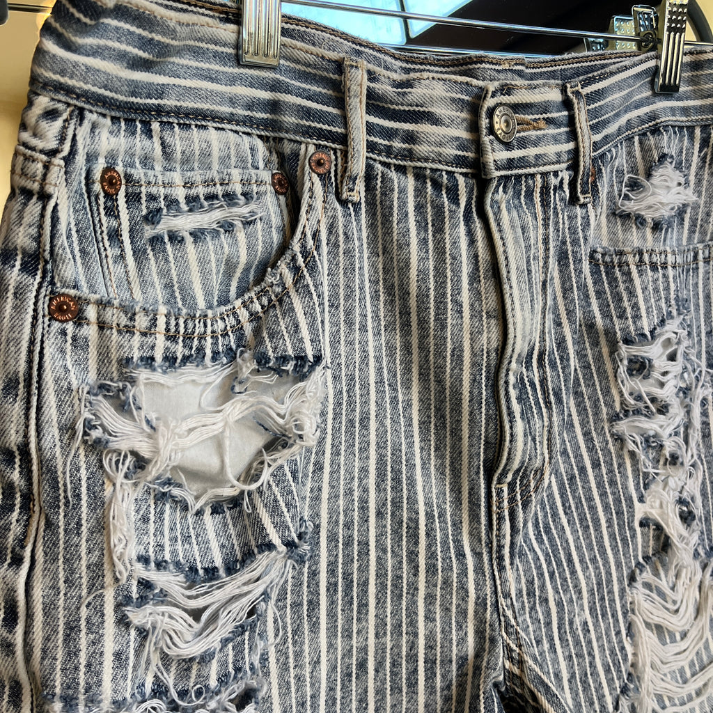 Striped Denim Shorts (8)