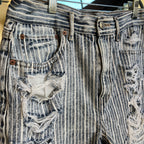 Striped Denim Shorts (8)