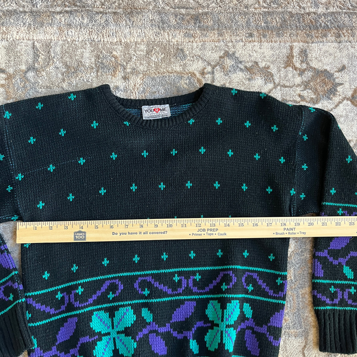 80s Black Sweater (M)
