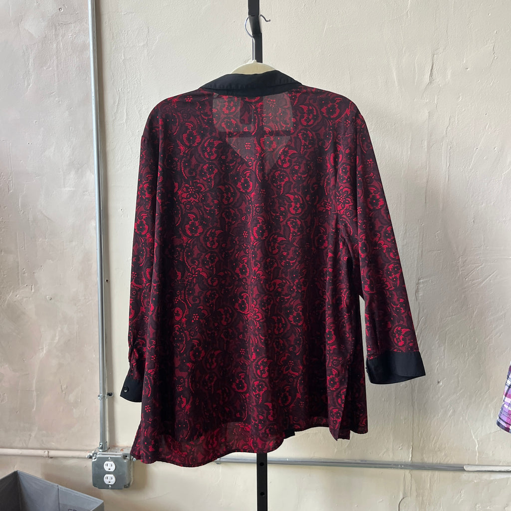 Red & Black Blouse (2X)