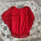 Lace Red Shawl (S)