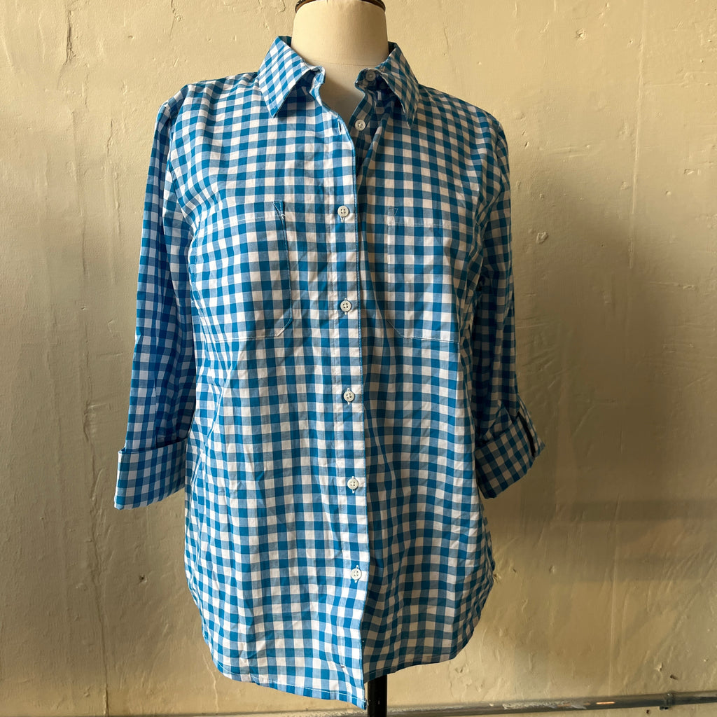 Blue Gingham Shirt (L)