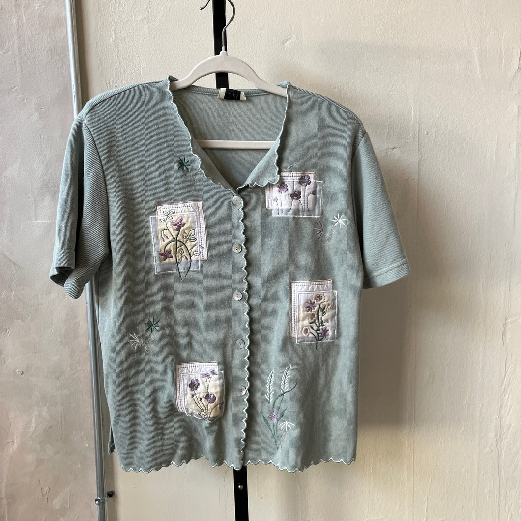 Green Patchwork Shirt