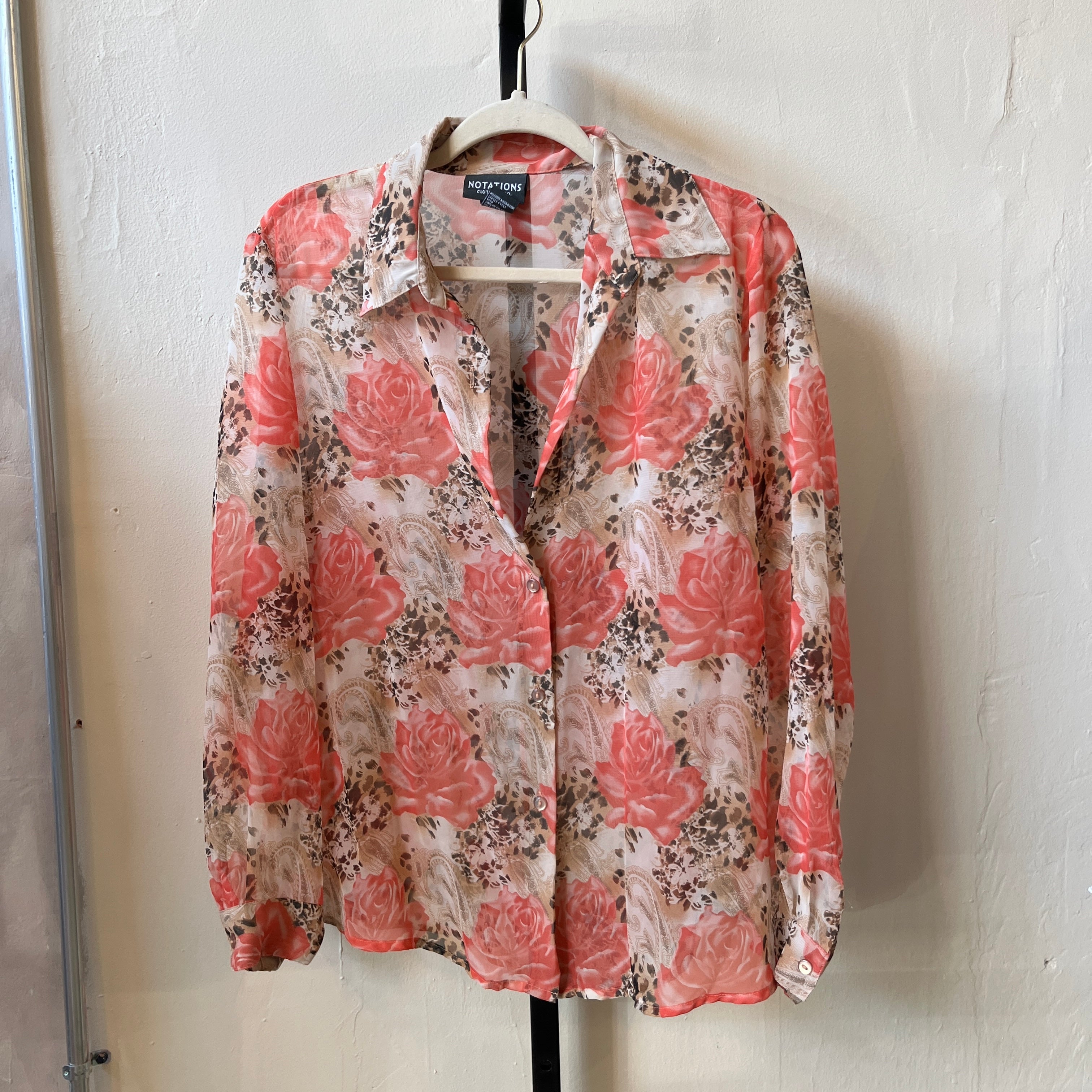 Patterned Button Up (L)