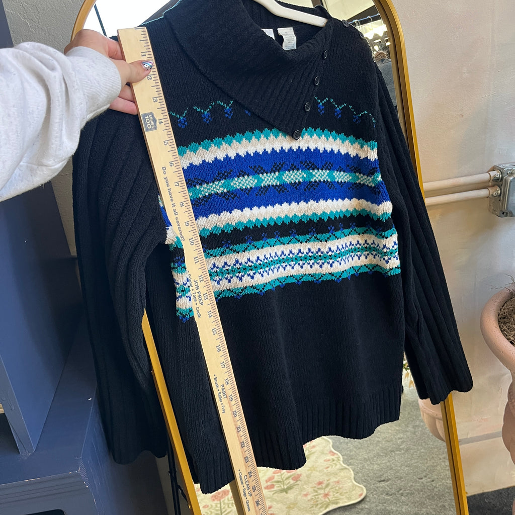 Black Vintage Sweater (M)