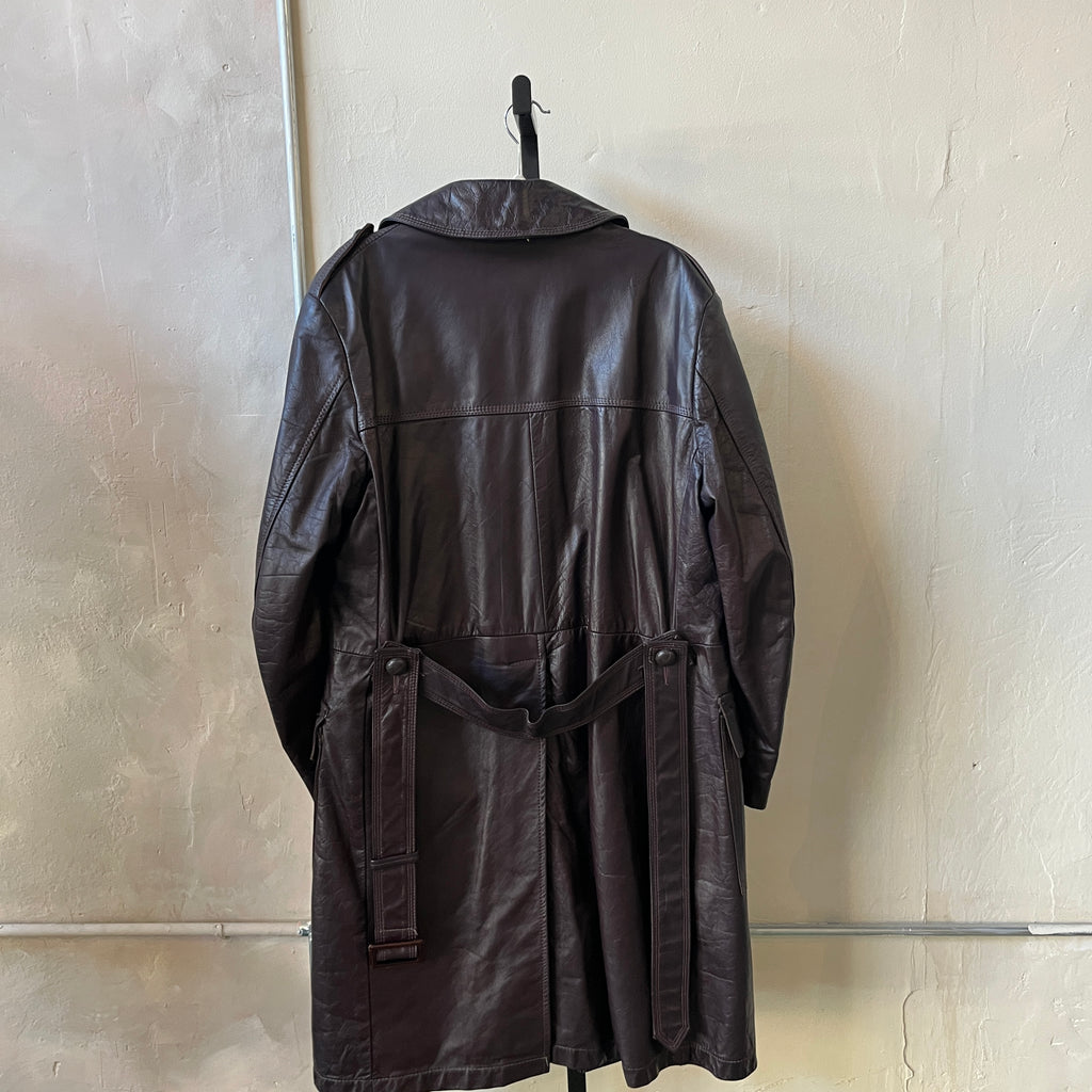 70s Men’s Leather Trench Coat (42)