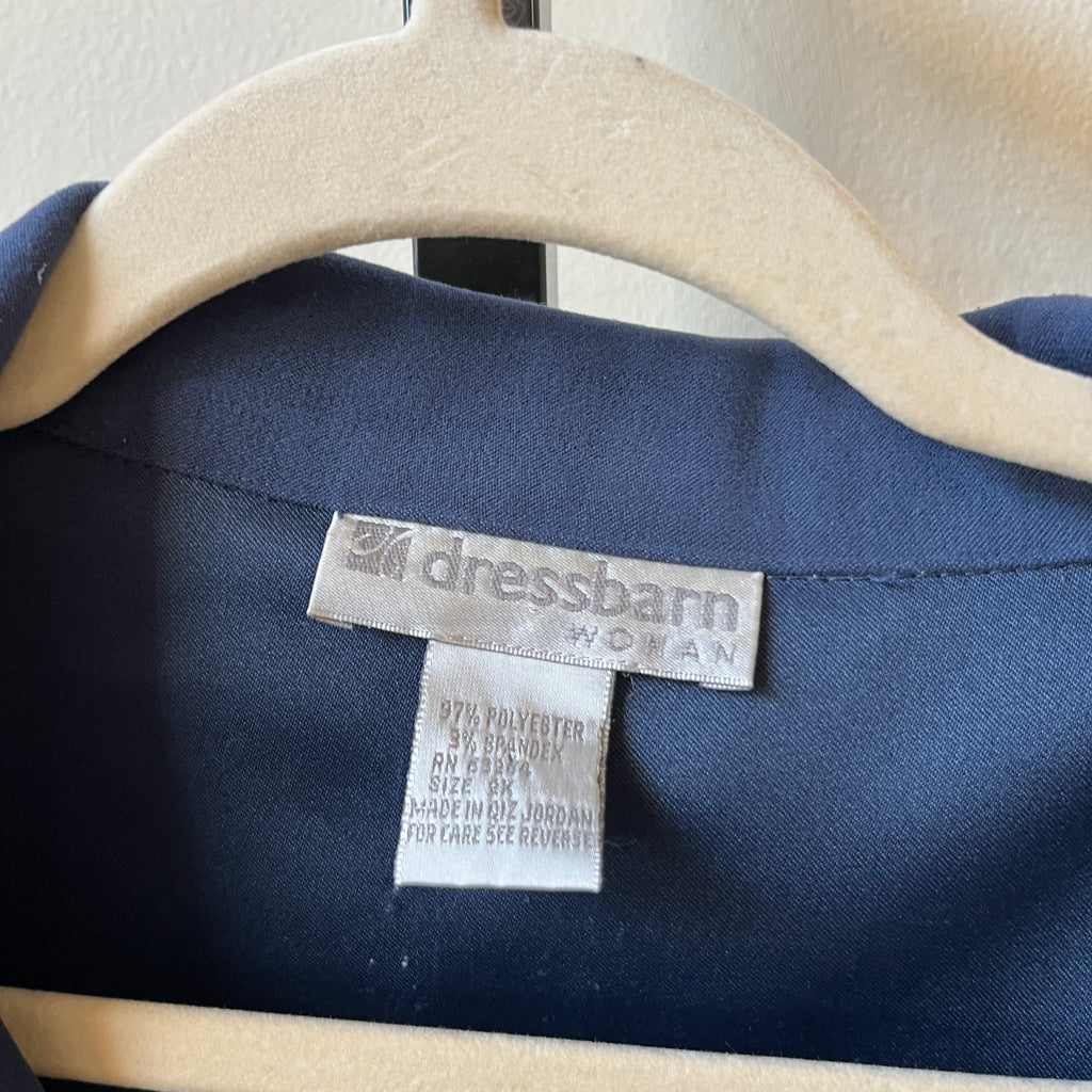 Blue Button Up (2X)