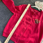 Red Holiday Cardigan (L)