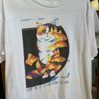 Cat & Fish Vintage T-shirt (M)