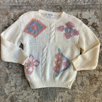 Cream Handknit Sweater (S)