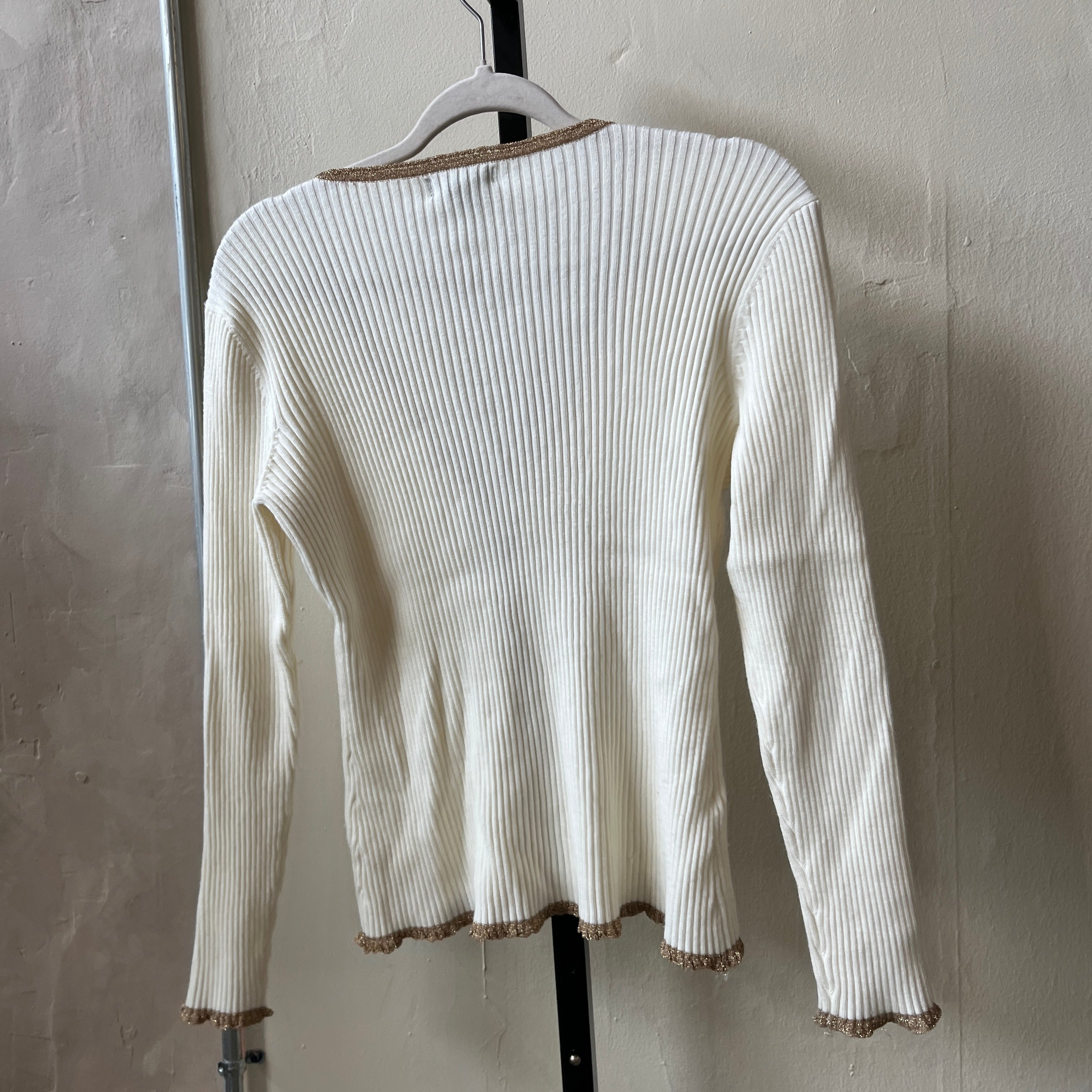 Cream & Gold Cardigan (M)