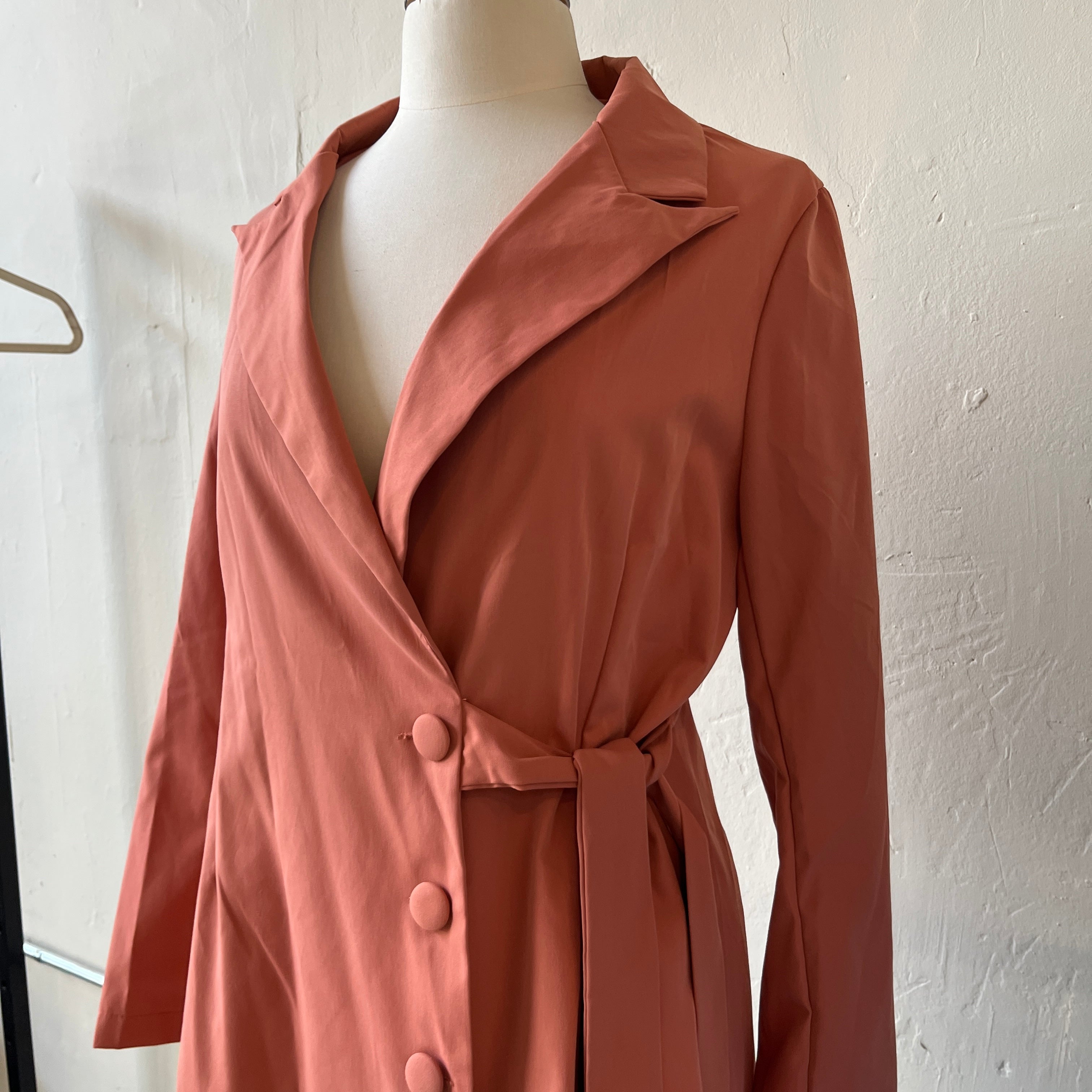 Pink Trench Coat (M)