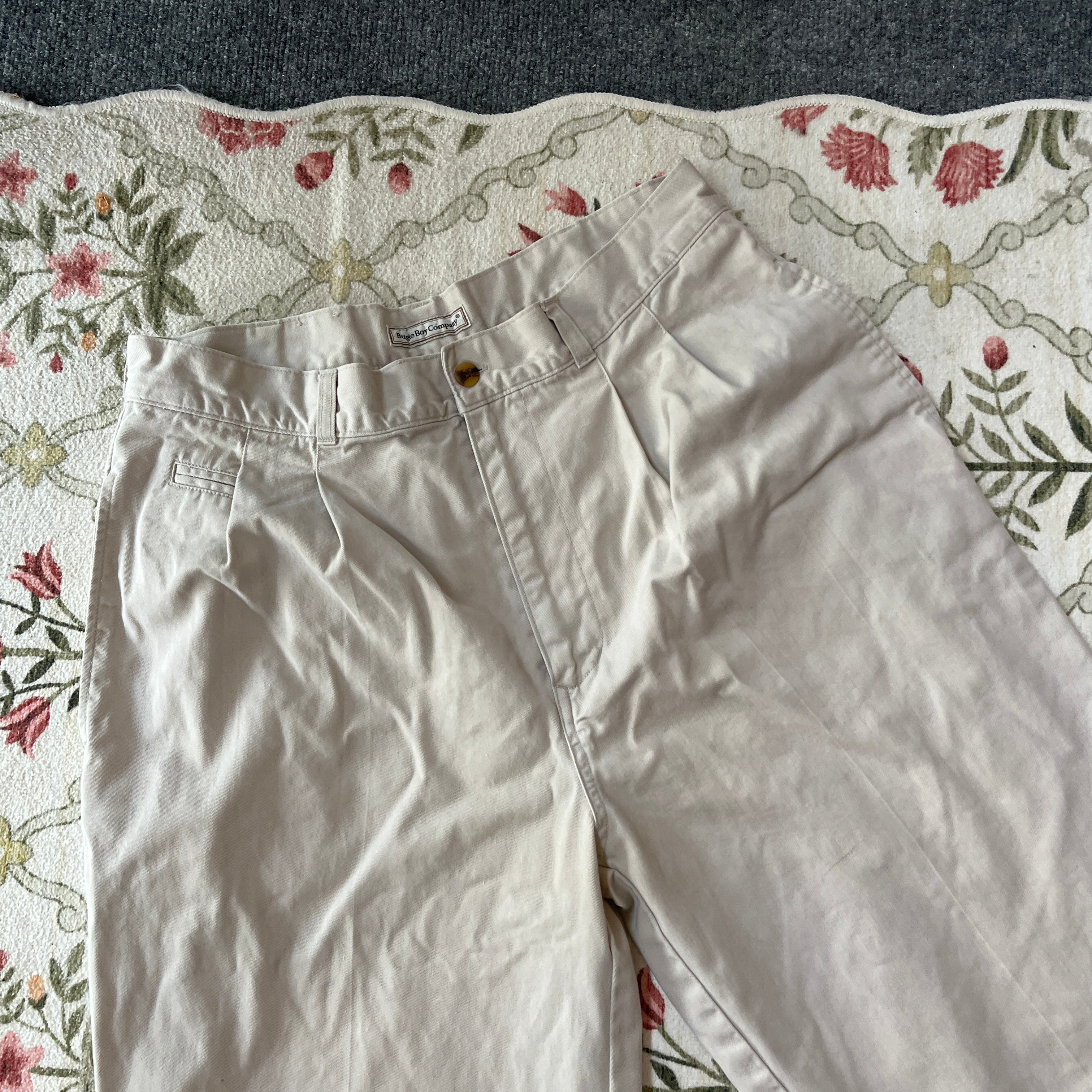 Vintage Tan Trousers (34” waist)
