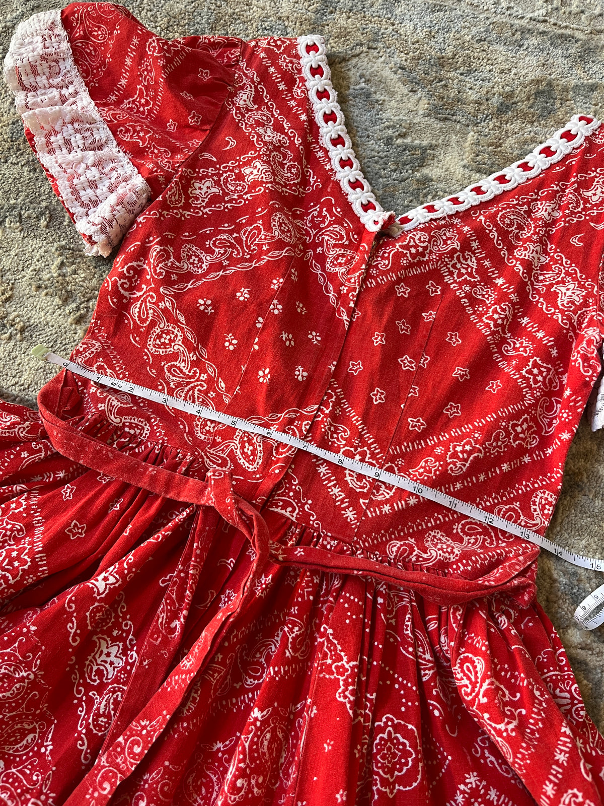 Red Handmade Dress (XS/S)
