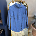 Blue Knit Turtleneck Sweater (M)