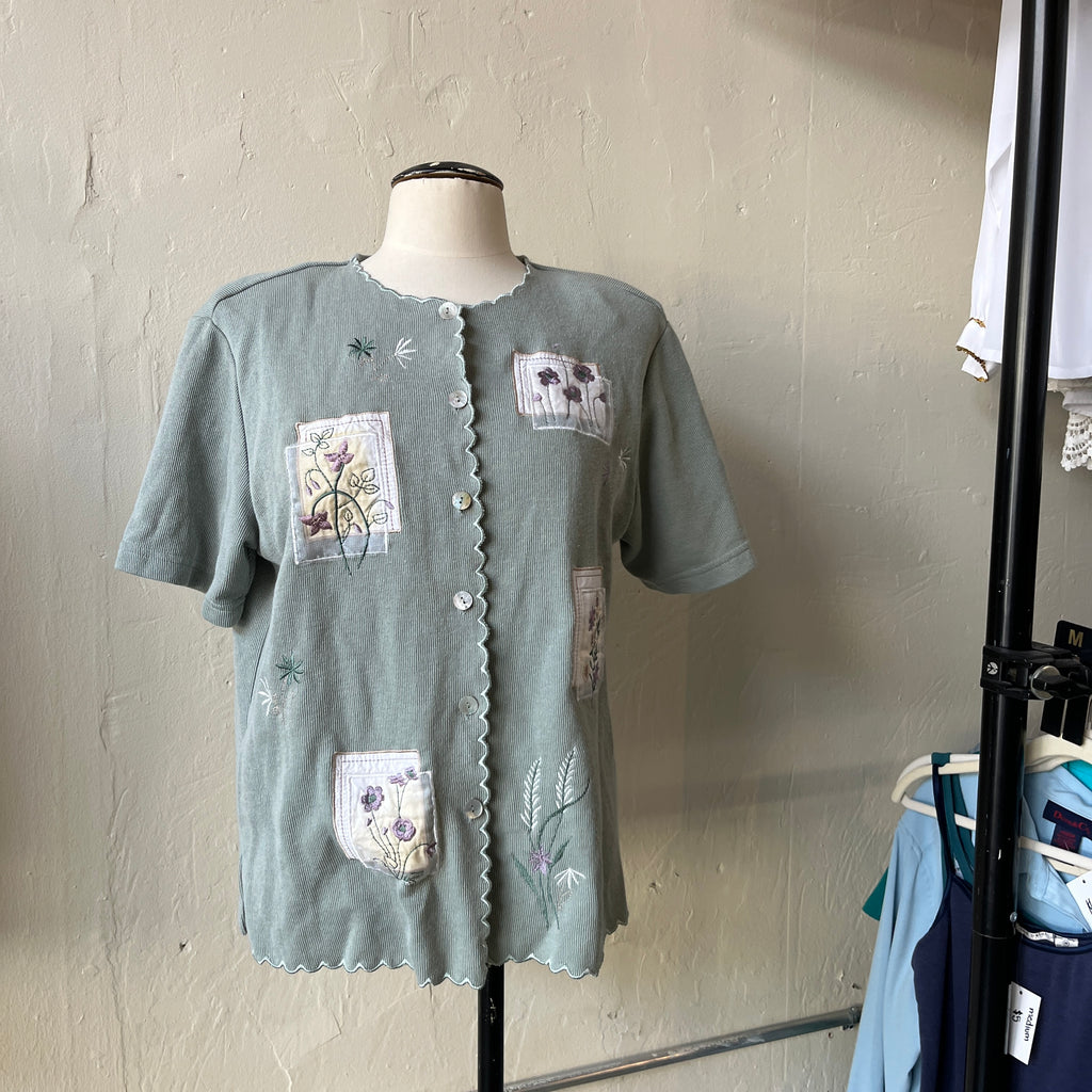 Green Patchwork Shirt