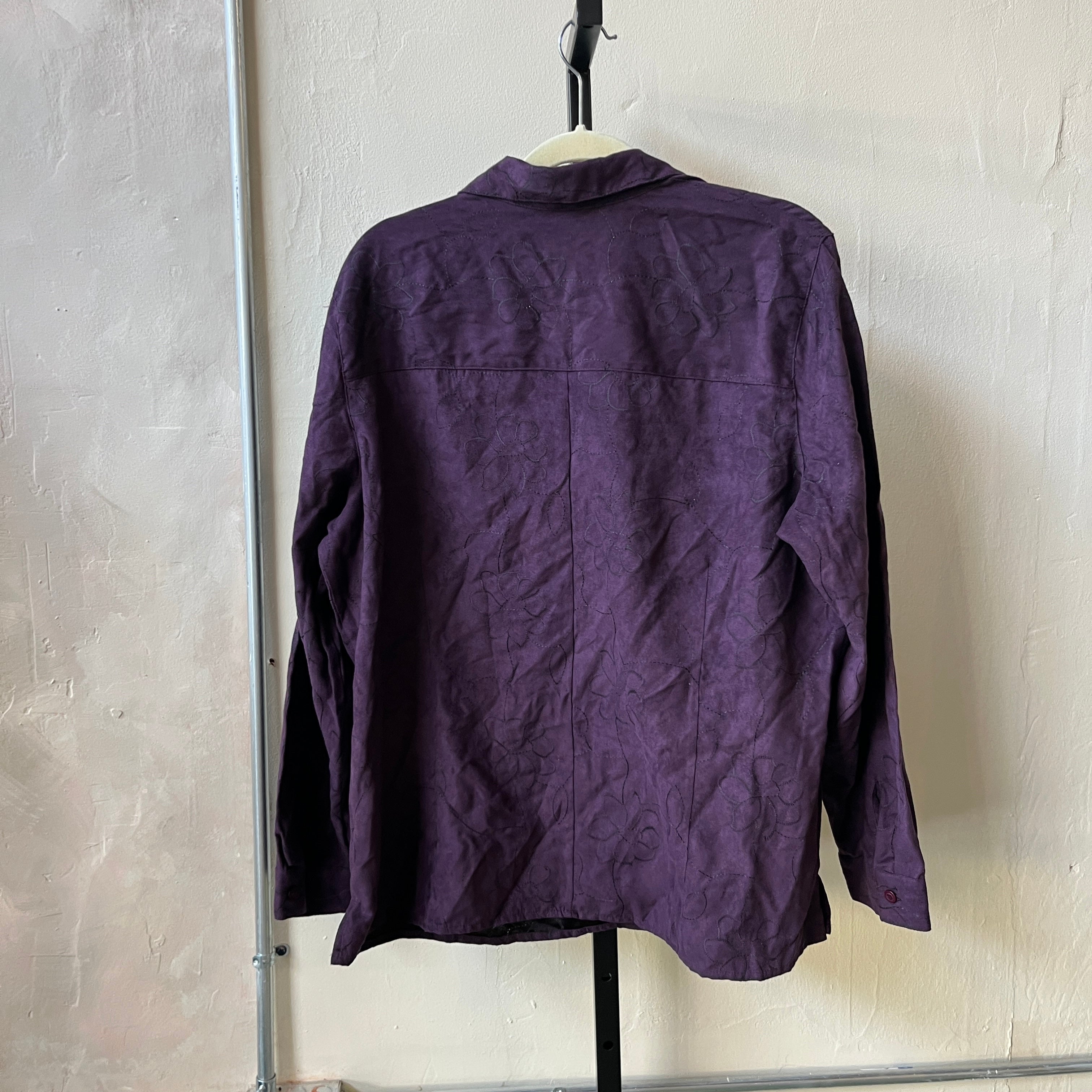 NWT Purple Button Up (XL)