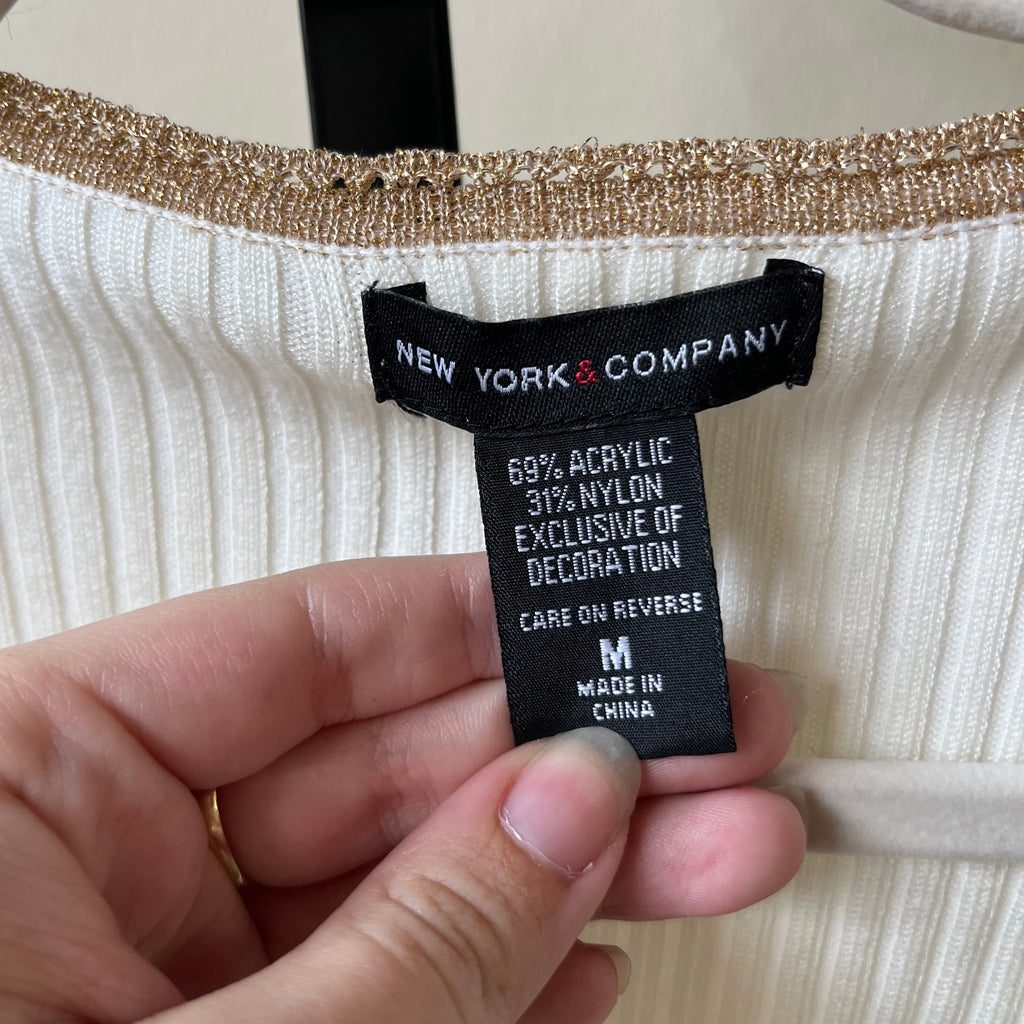 Cream & Gold Cardigan (M)