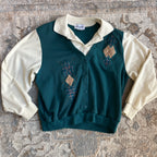 Green Patchwork Sweater (L)