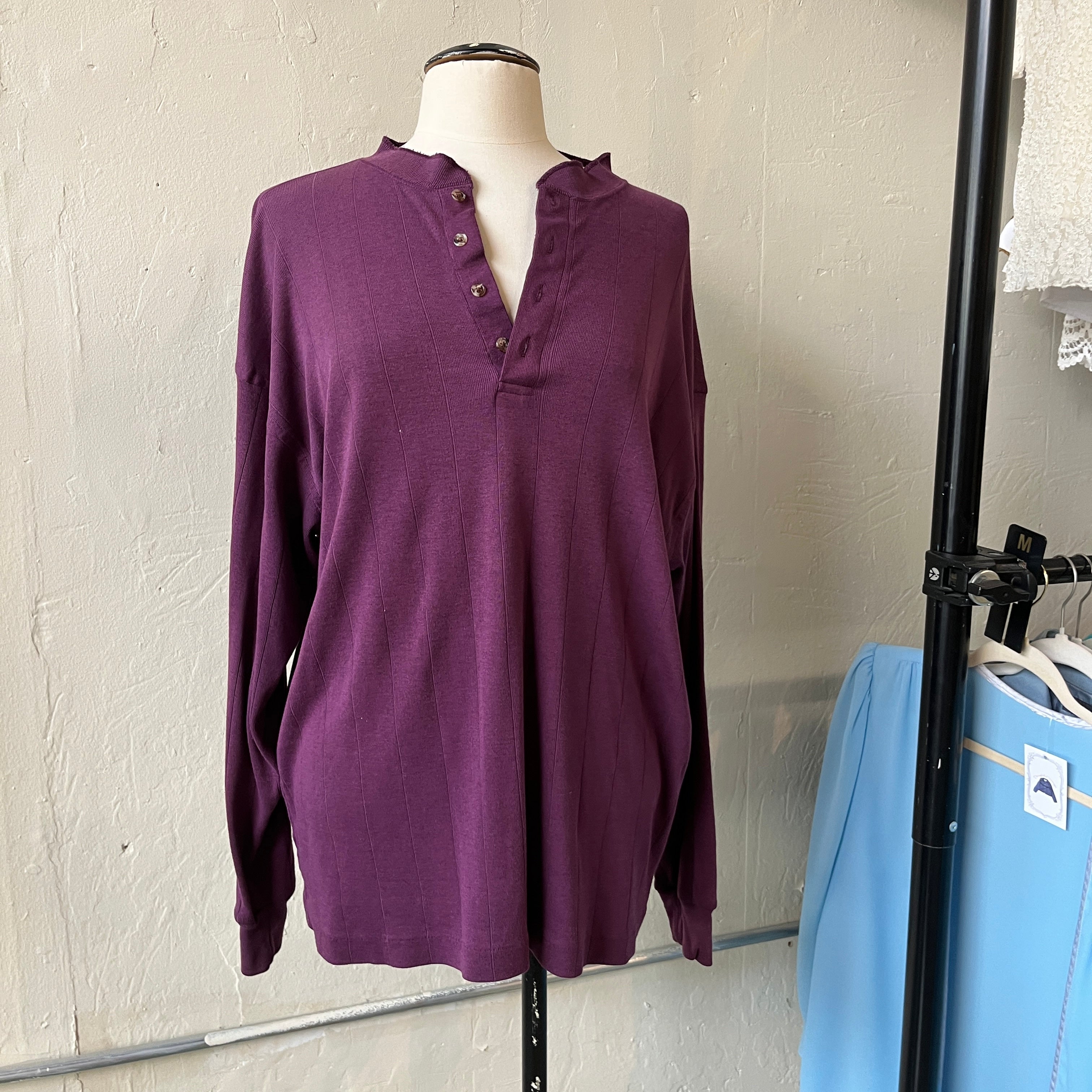 Purple Henley (L)
