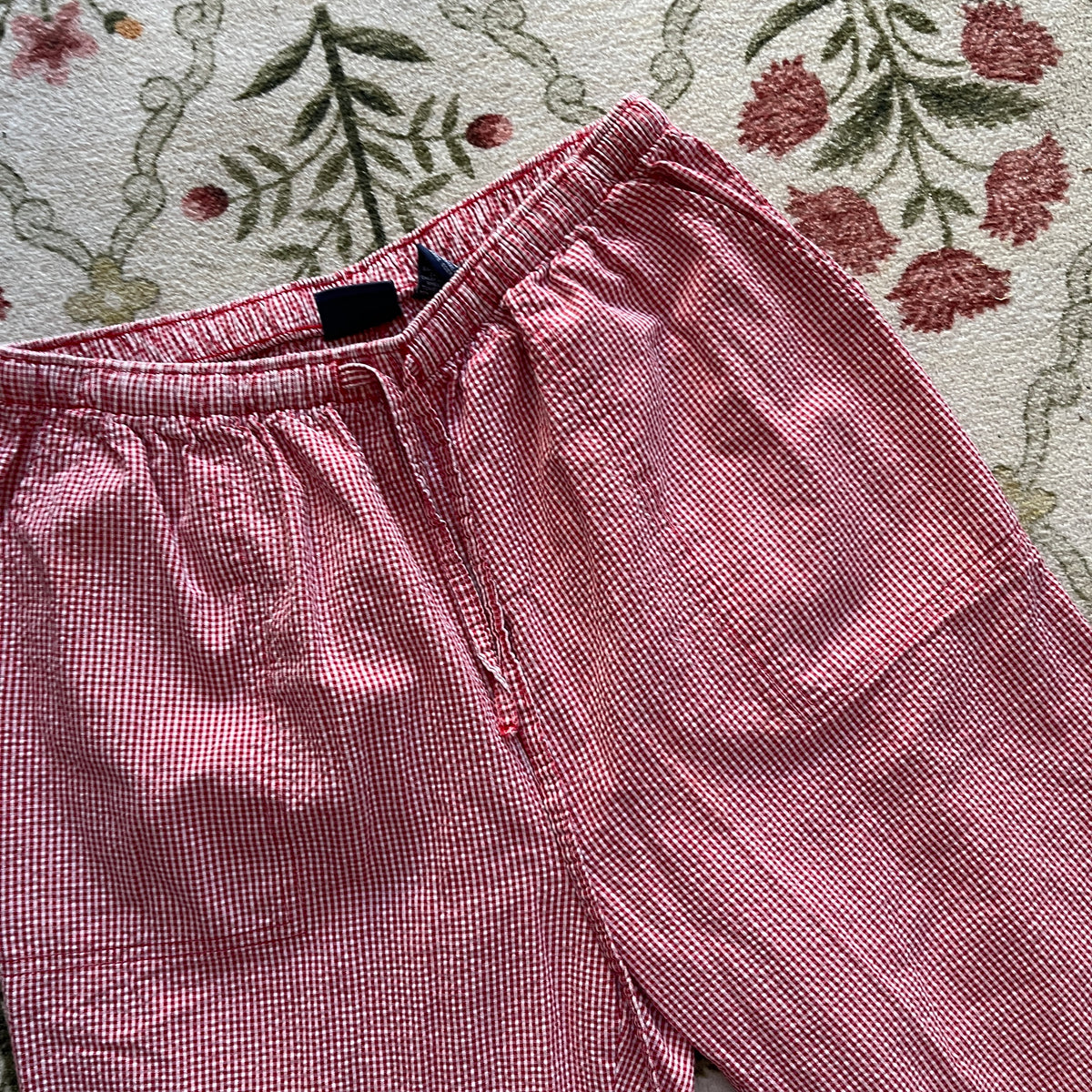 Red Gingham Capris (M)