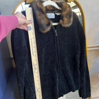 Black Zip Up Sweater (S)