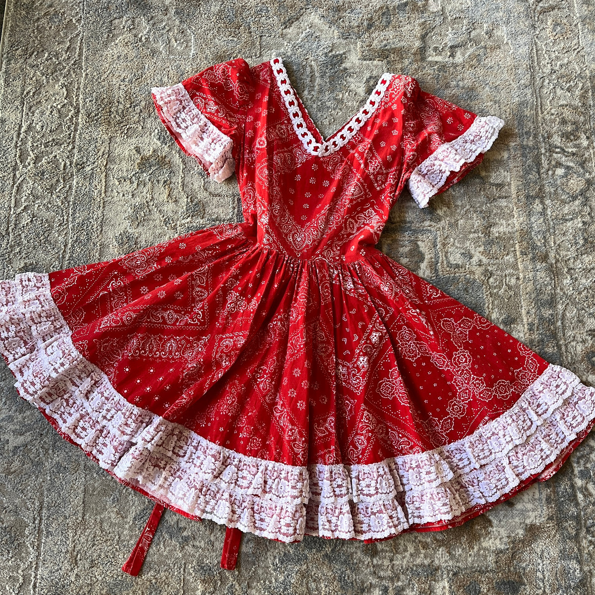 Red Handmade Dress (XS/S)