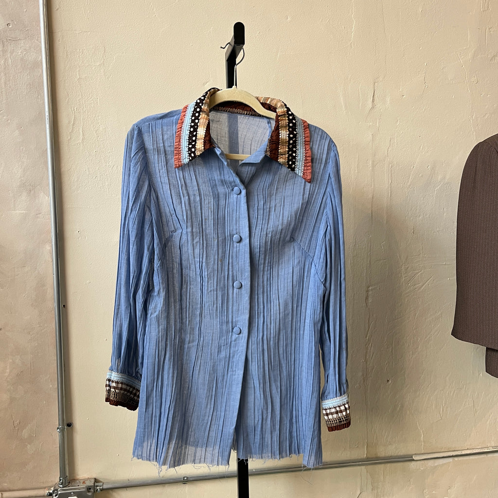 Blue Button Up (M)