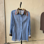 Blue Button Up (M)