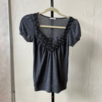 y2k gray top (XS)