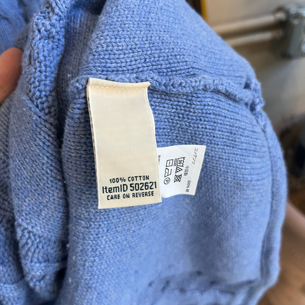 Blue Knit Turtleneck Sweater (M)