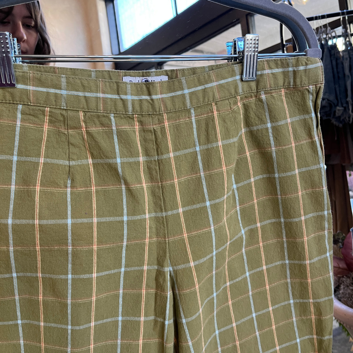 Green Plaid Capris (12)
