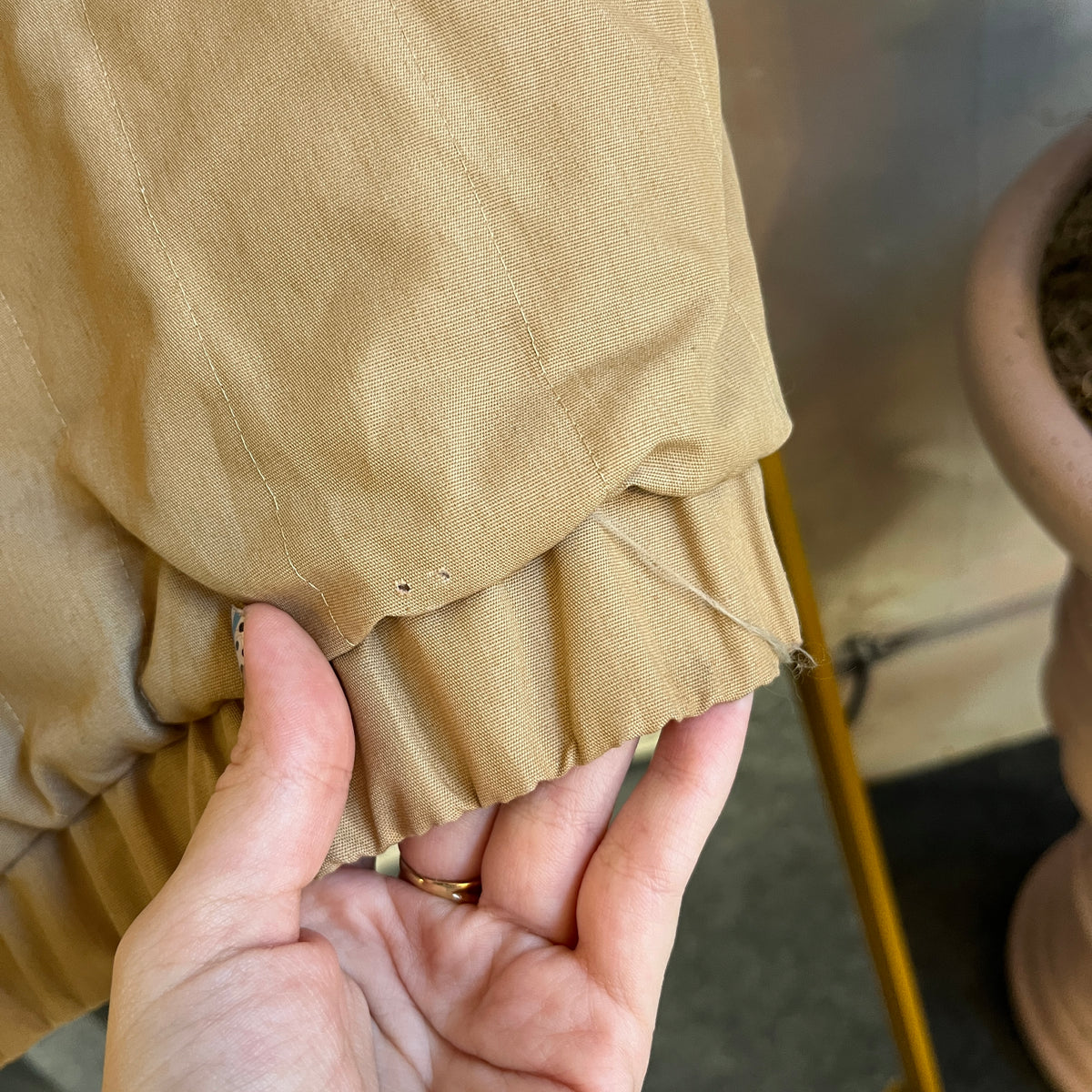 Tan Fur Lined Vest (L)