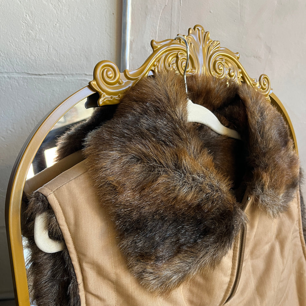 Tan Fur Lined Vest (L)