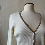 Cream & Gold Cardigan (M)
