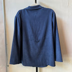 Blue Button Up (2X)