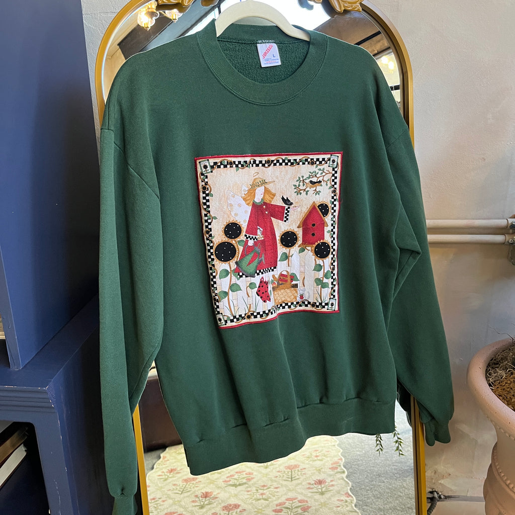 Green Sunflower Sweatshirt (L)