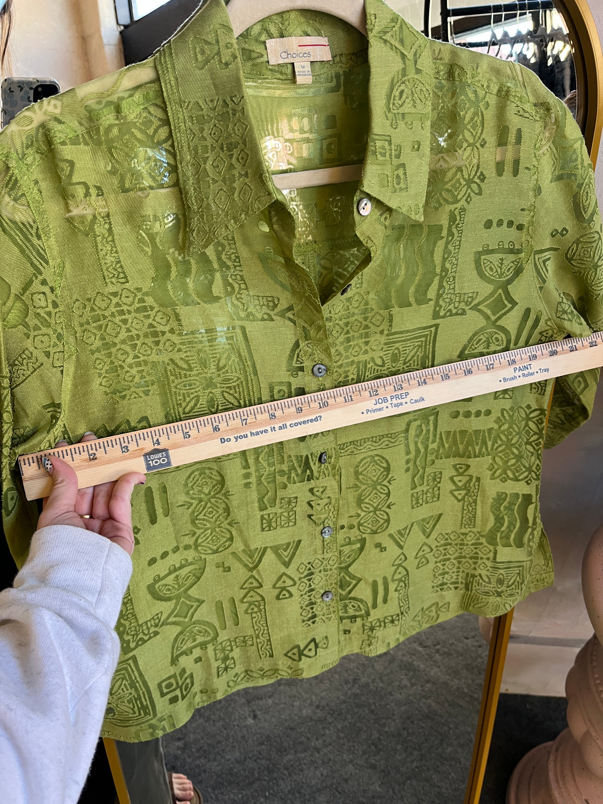 Green Button Up (M)