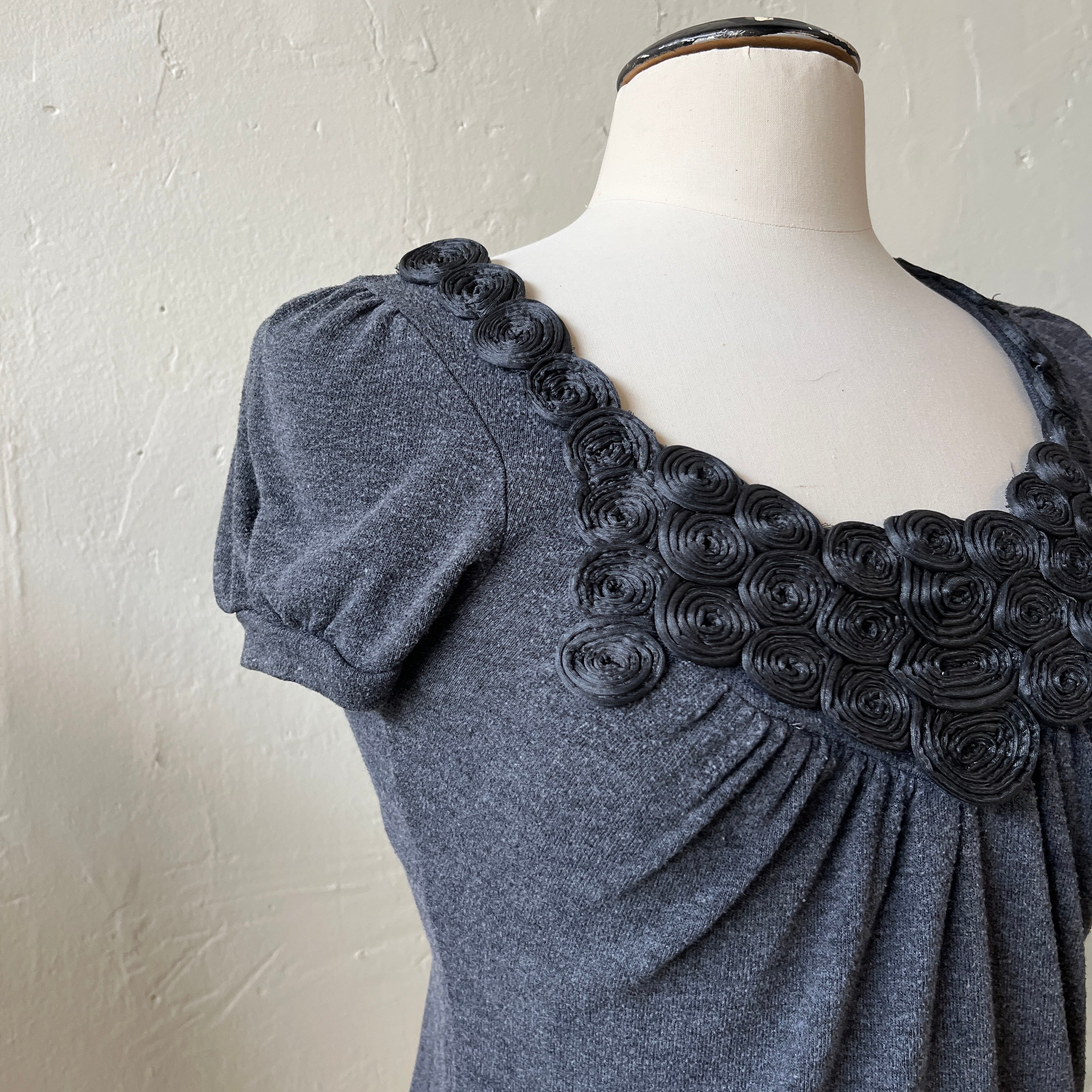 y2k gray top (XS)