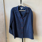 Blue Button Up (2X)