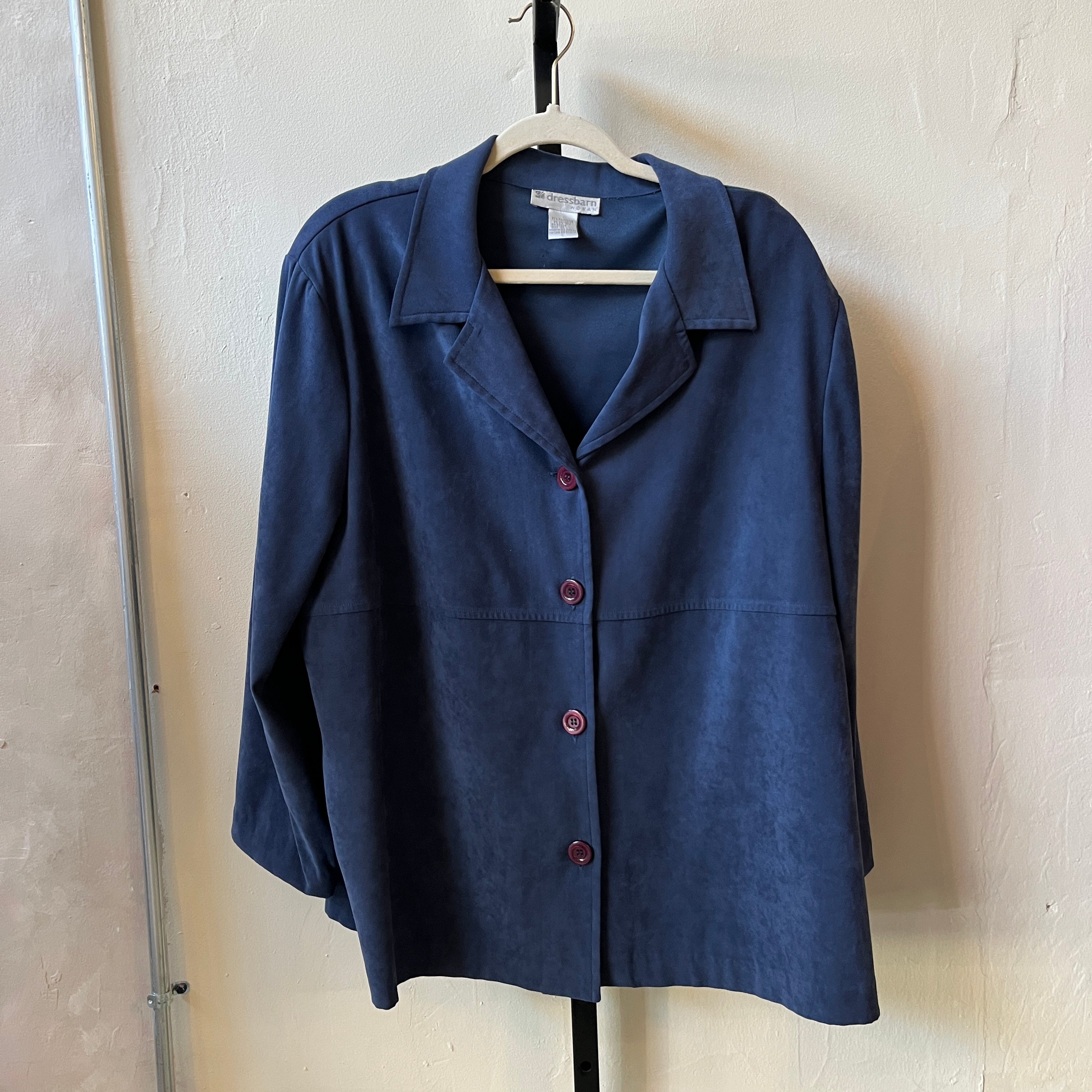 Blue Button Up (2X)