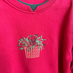 Red Embroidered Sweatshirt (M)
