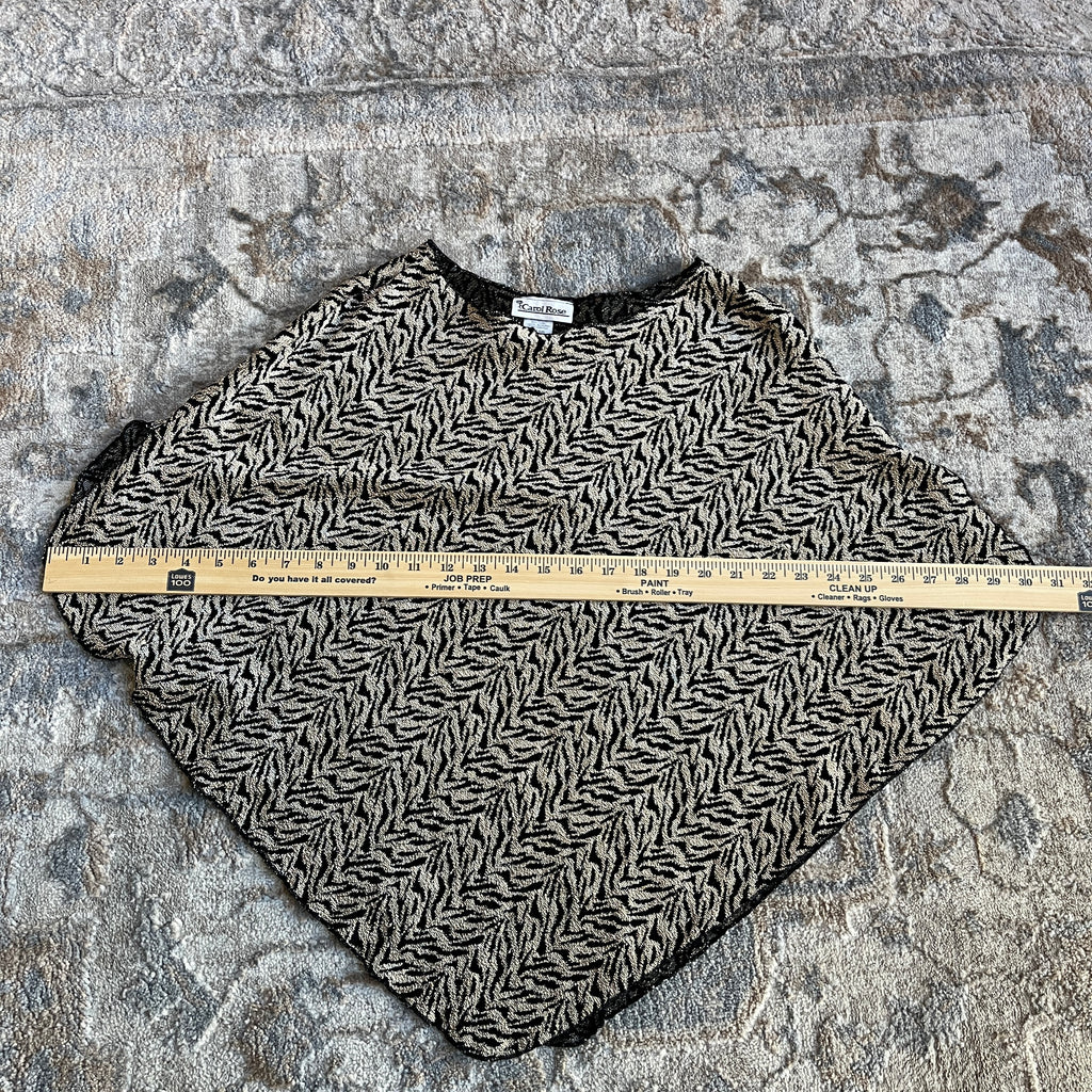 Black & Gold Vintage Shawl (OS)